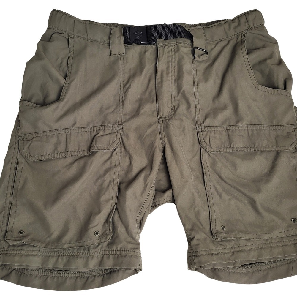 Boy Scouts‎ of America Womens Large Cargo Hiking Shorts Belted Olive Green